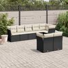 vidaXL Salon de jardin 8 pcs avec coussins noir r&eacute;sine tress&eacute;e
