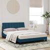 vidaXL Lit avec matelas Hanko bleu 120x200 cm velours