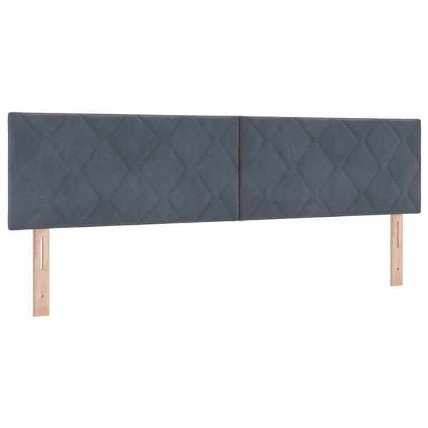 vidaXL T&ecirc;te de lit LED Gris fonc&eacute; 180 cm Cuir synth&eacute;tique