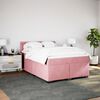 vidaXL Sommier &agrave; lattes de lit avec matelas Rose 140x190 cm Velours