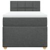 vidaXL Sommier à lattes de lit et matelas Gris foncé 90x190 cm Tissu