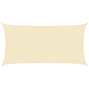 vidaXL Voile d'ombrage 160 g/m&sup2; Cr&egrave;me 4x7 m PEHD