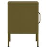 vidaXL Tables de chevet 2 pcs Vert olive 35x35x51 cm Acier