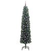 vidaXL Sapin de Noël artificiel Vert 210 cm PVC et acier et plastique