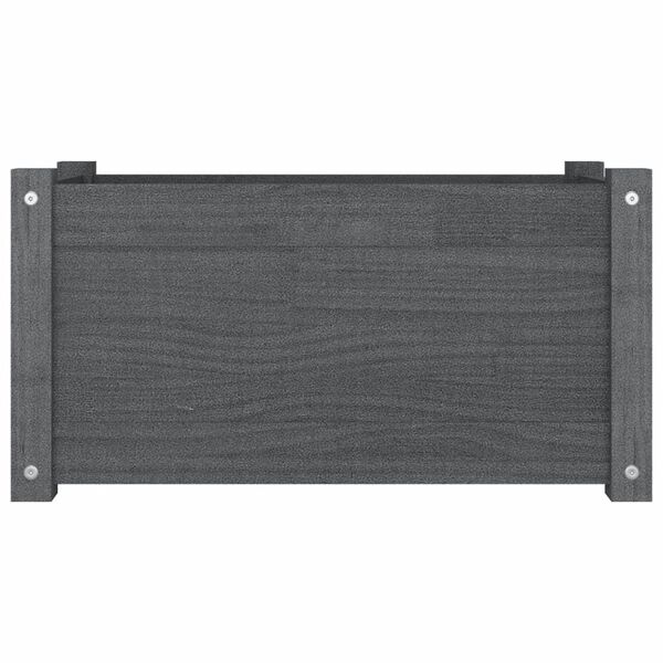 vidaXL Jardinières 2 pcs Gris 60x31x31 cm Bois de pin massif
