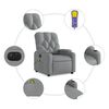vidaXL Fauteuil de massage inclinable &eacute;lectrique gris clair tissu