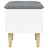 vidaXL Banc de rangement blanc 42x42x46 cm bois d'ingénierie