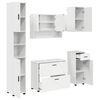 vidaXL Ensemble de mobilier de salle de bain 5 pcs Blanc brillant