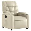 vidaXL Fauteuil inclinable en similicuir cr&egrave;me