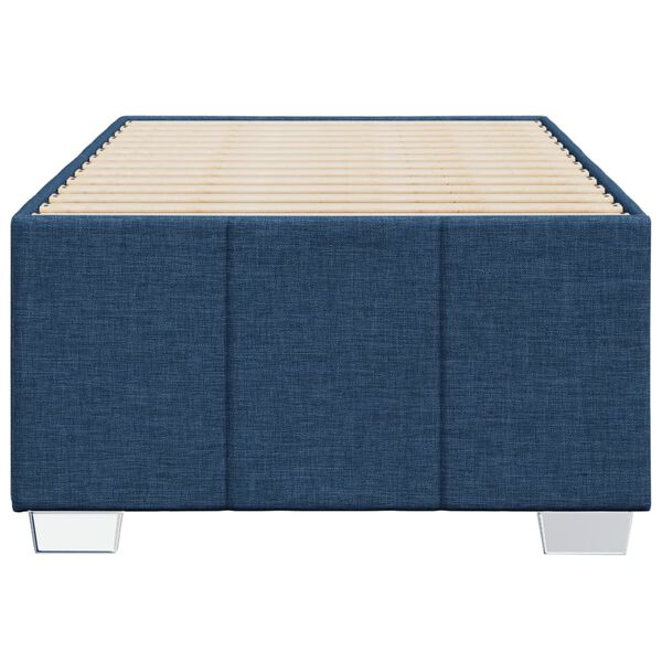 vidaXL Cadre de lit sans matelas bleu 90x200 cm tissu