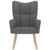 vidaXL Chaise de relaxation Gris fonc&eacute; Tissu