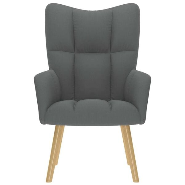 vidaXL Chaise de relaxation Gris fonc&eacute; Tissu