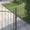 vidaXL Porte de Jardin avec verrouillage Gris 125 x 500 cm Acier