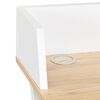 vidaXL Bureau Blanc et naturel 80x50x84 cm