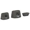vidaXL Jeu de panier pour chats 3 pcs avec coussins Gris 47x34x60 cm
