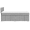vidaXL Sommier &agrave; lattes de lit avec matelas Gris clair 90x200 cm Tissu