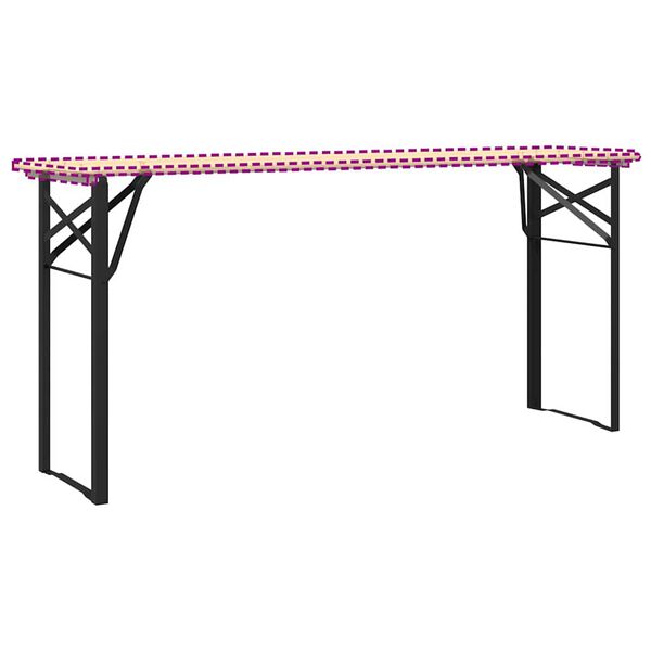 vidaXL Pied de Table &agrave; Bi&egrave;re 2 pcs Noir 39 x 3 x 75 cm