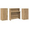 vidaXL Bureau r&eacute;ception ch&ecirc;ne artisanal 200x50x103,5cm bois ing&eacute;nierie