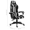 vidaXL Fauteuil de jeux vid&eacute;o Noir et blanc Similicuir