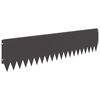 vidaXL Bordure de Pelouse 10 pcs 103 x 25 cm Acier Noir