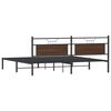 vidaXL Cadre de lit sans matelas ch&ecirc;ne marron 193x201 cm