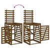 vidaXL Abri pour poubelle double sur roulettes marron miel bois pin