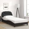 vidaXL Cadre de lit Viana sans matelas noir 100x203 cm similicuir