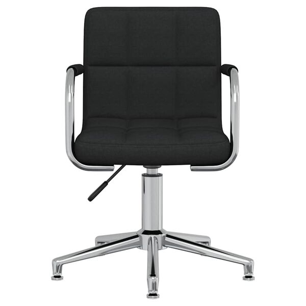 vidaXL Chaise pivotante de bureau Noir Tissu