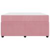 vidaXL Cadre de lit avec matelas Rose 140 x 200 cm tissu