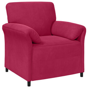 vidaXL Canap&eacute; 1 place Bordeaux 88 x 83 x 95 cm Velours