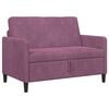 vidaXL Sofa avec rangement 2 place Pourpre 122 x 78 x 87 cm Polyester
