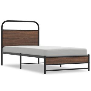 vidaXL Cadre de lit sans matelas 107x203 cm ch&ecirc;ne marron