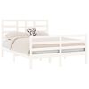 vidaXL Cadre de lit sans matelas blanc bois massif 120x190 cm