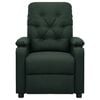 vidaXL Fauteuil de massage Vert fonc&eacute; Tissu
