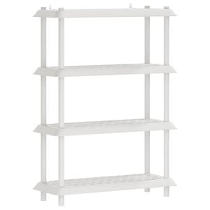 vidaXL Unit&eacute; de rangement 4 niveaux 100 x 40 x 136,5 cm PP Blanc
