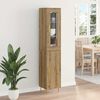 vidaXL Haut Armoire 2 pcs Chêne artisanal Verre