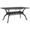vidaXL Table de jardin noir 150x90x72 cm aluminium coul&eacute;
