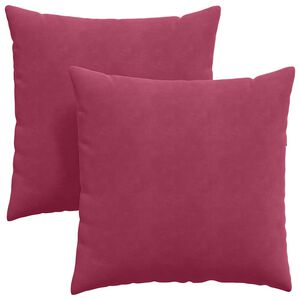 vidaXL Coussins de canap&eacute; 2 pcs Bordeaux 60 x 60 cm
