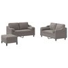 vidaXL Ensemble de canap&eacute;s 3 pcs avec coussins taupe tissu