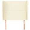 vidaXL T&ecirc;te de lit avec oreilles Cr&egrave;me 93x23x118/128 cm Similicuir