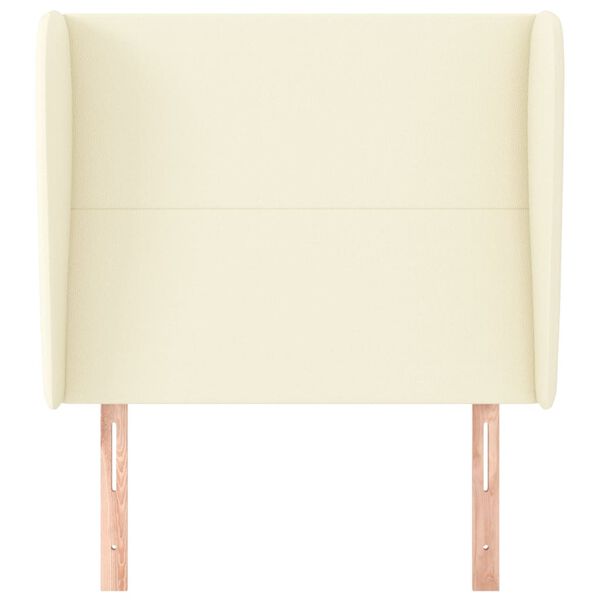 vidaXL T&ecirc;te de lit avec oreilles Cr&egrave;me 93x23x118/128 cm Similicuir