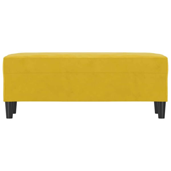 vidaXL Banc Jaune 100x35x41 cm Velours