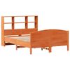 vidaXL Lit biblioth&egrave;que sans matelas cire marron 140x190 cm pin massif