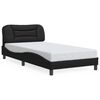 vidaXL Cadre de lit avec LED sans matelas Hvar noir 100x203 cm