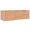 vidaXL Jardini&egrave;re sur&eacute;lev&eacute;e Marron 300 x 100 x 91 cm alu.