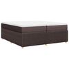 vidaXL Sommier &agrave; lattes de lit avec matelas Marron fonc&eacute; 200x200 cm