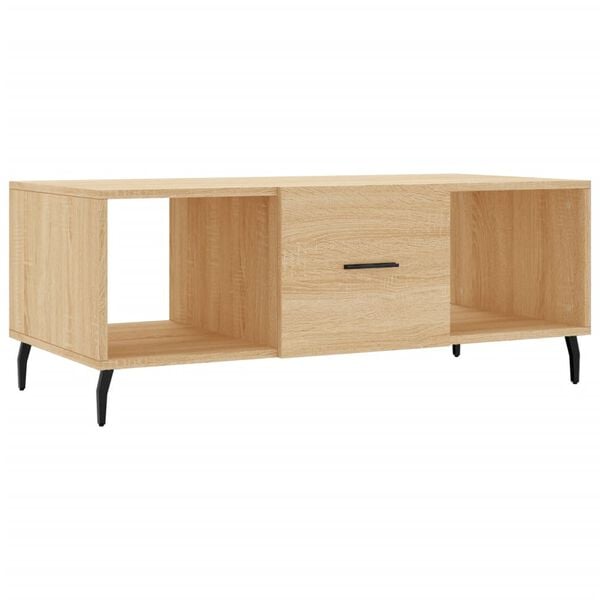 vidaXL Table basse ch&ecirc;ne sonoma 102x50x40 cm bois d'ing&eacute;nierie