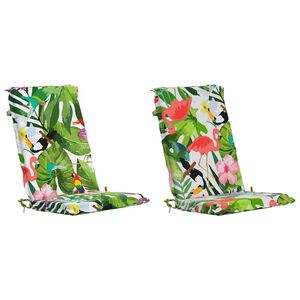vidaXL Coussin de chaise &agrave; dossier haut GEMERT 2 pc 100 % polyester