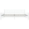 vidaXL Cadre de lit sans matelas blanc m&eacute;tal 200x200 cm