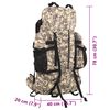 vidaXL Sac &agrave; dos de randonn&eacute;e marron camouflage 80 L tissu oxford
